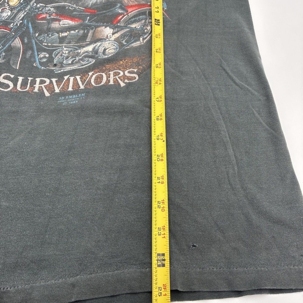 1989 Harley Davidson 3D Emblem Wolf Survivors Single Stitch Mens M Black USA - Picture 9 of 16